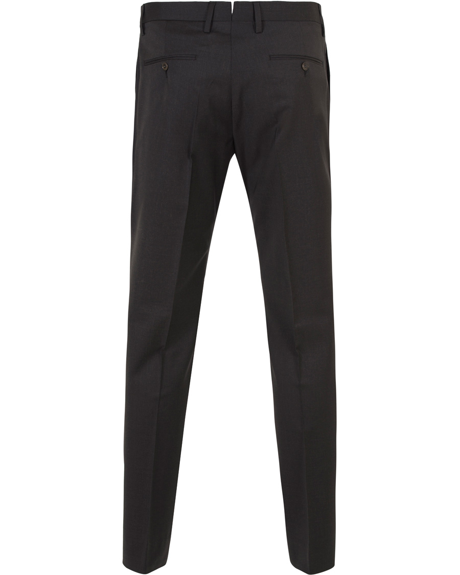Herre | Bukser | GANT Diamond G | Tailored Slim Travel Pants Charcoal Melange