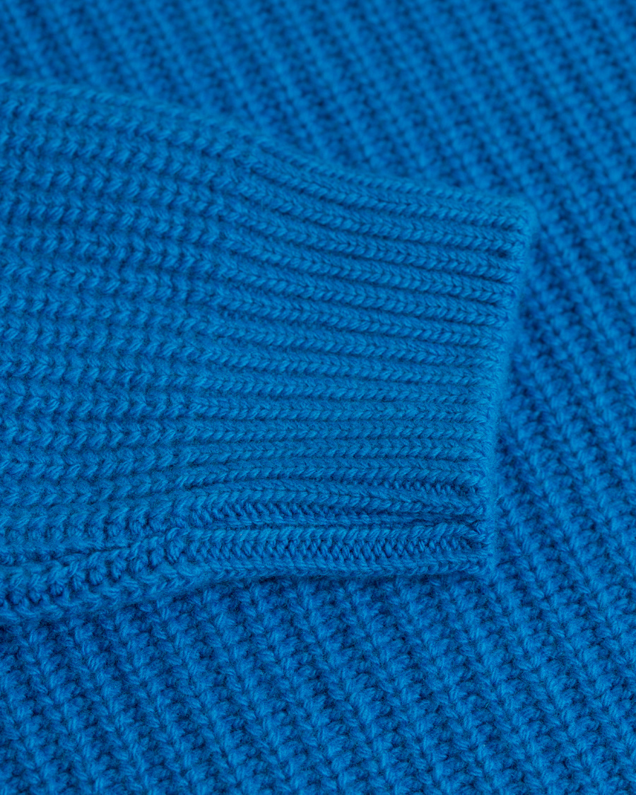 Herre | Gensere | GANT Diamond G | Lambswool Cashmere Crew Neck Teal Blue