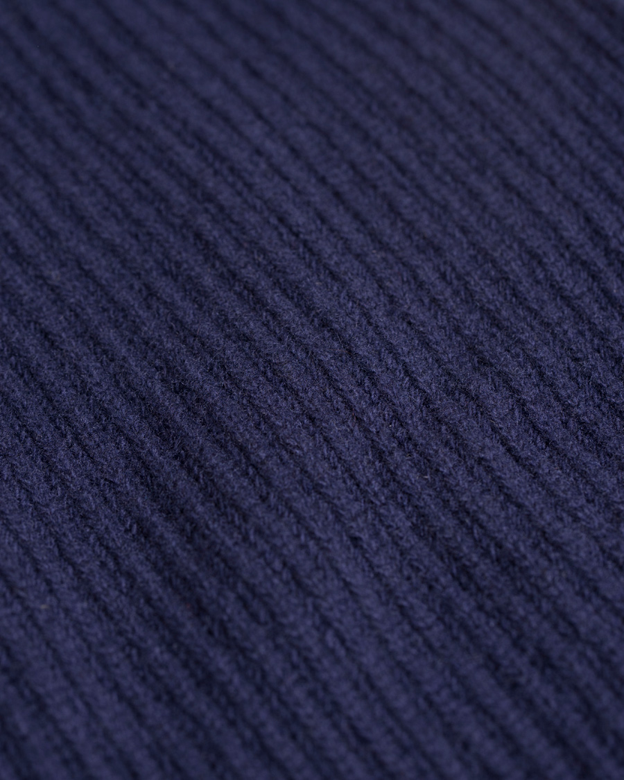 Herre | Gensere | GANT Diamond G | Lambswool/Cashmere Zip Trough Luminary Navy