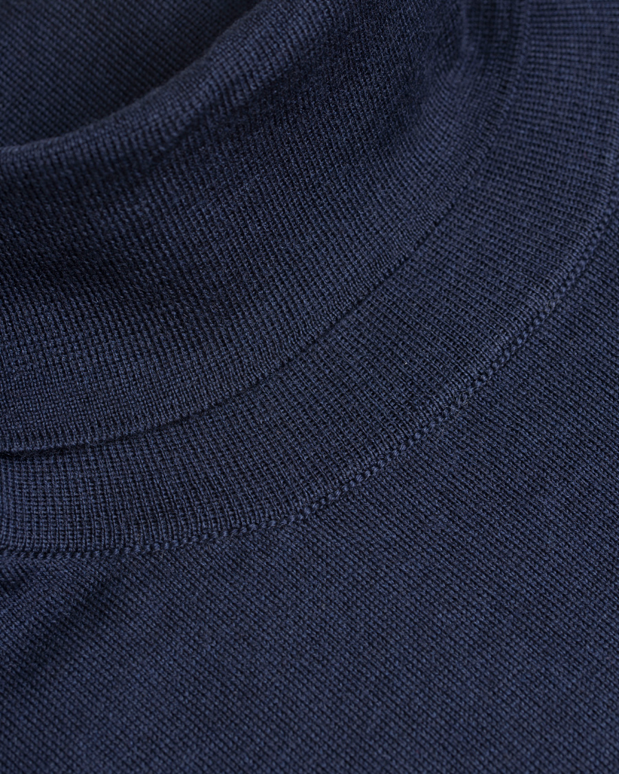 Herre | Gensere | GANT | Fine Merino Wool Turtleneck Marine