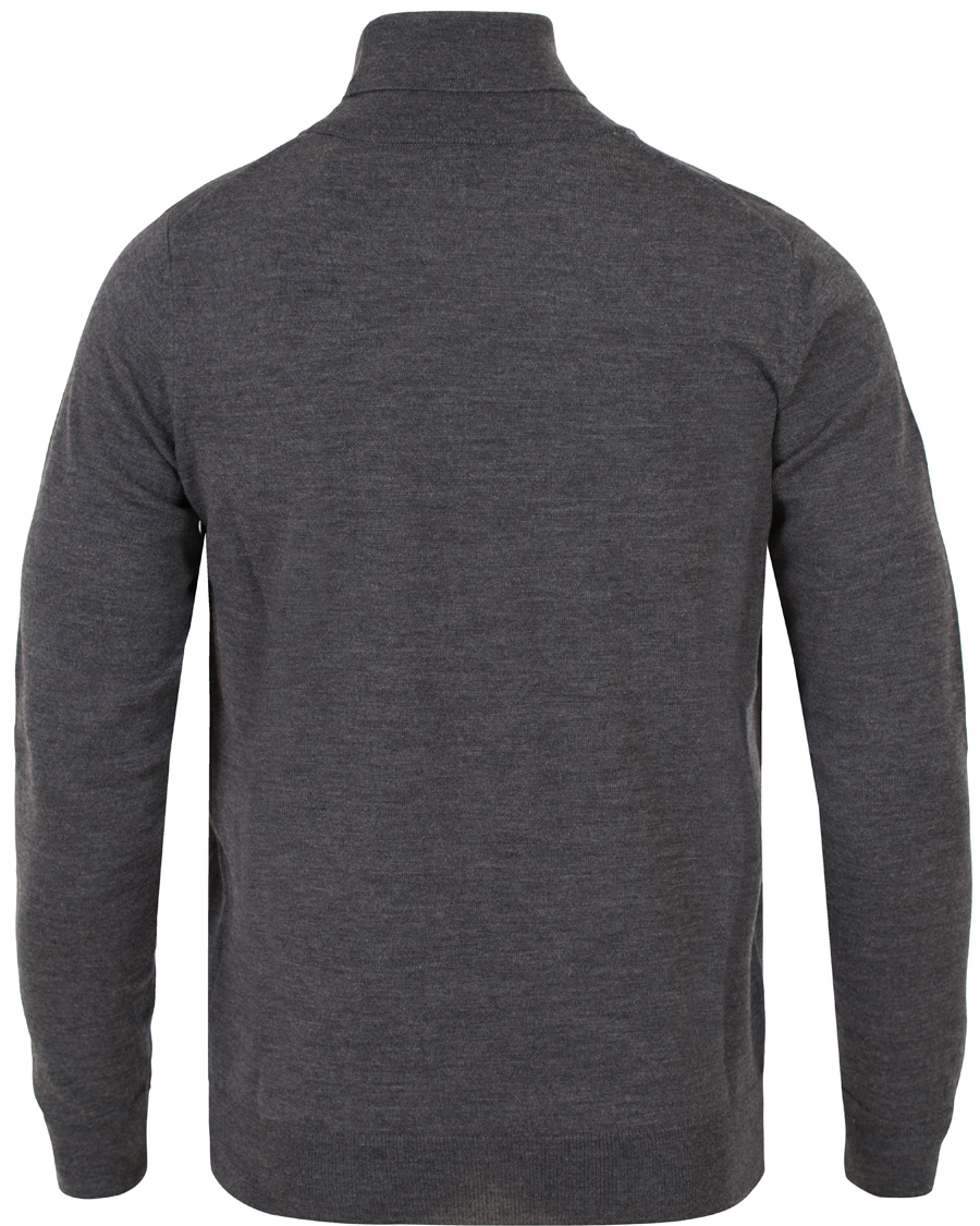 Herre | Gensere | GANT | Fine Merino Wool Turtleneck Antracite Melange