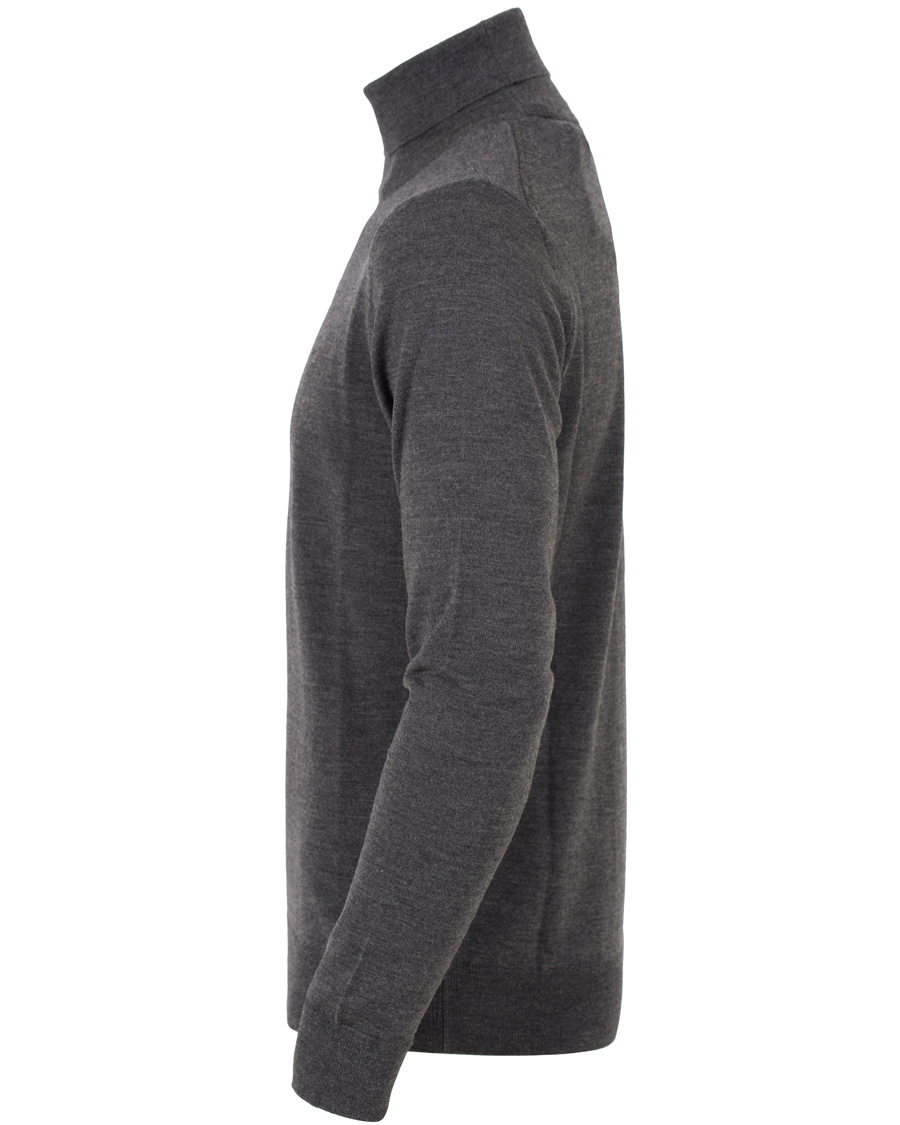 Herre | Gensere | GANT | Fine Merino Wool Turtleneck Antracite Melange