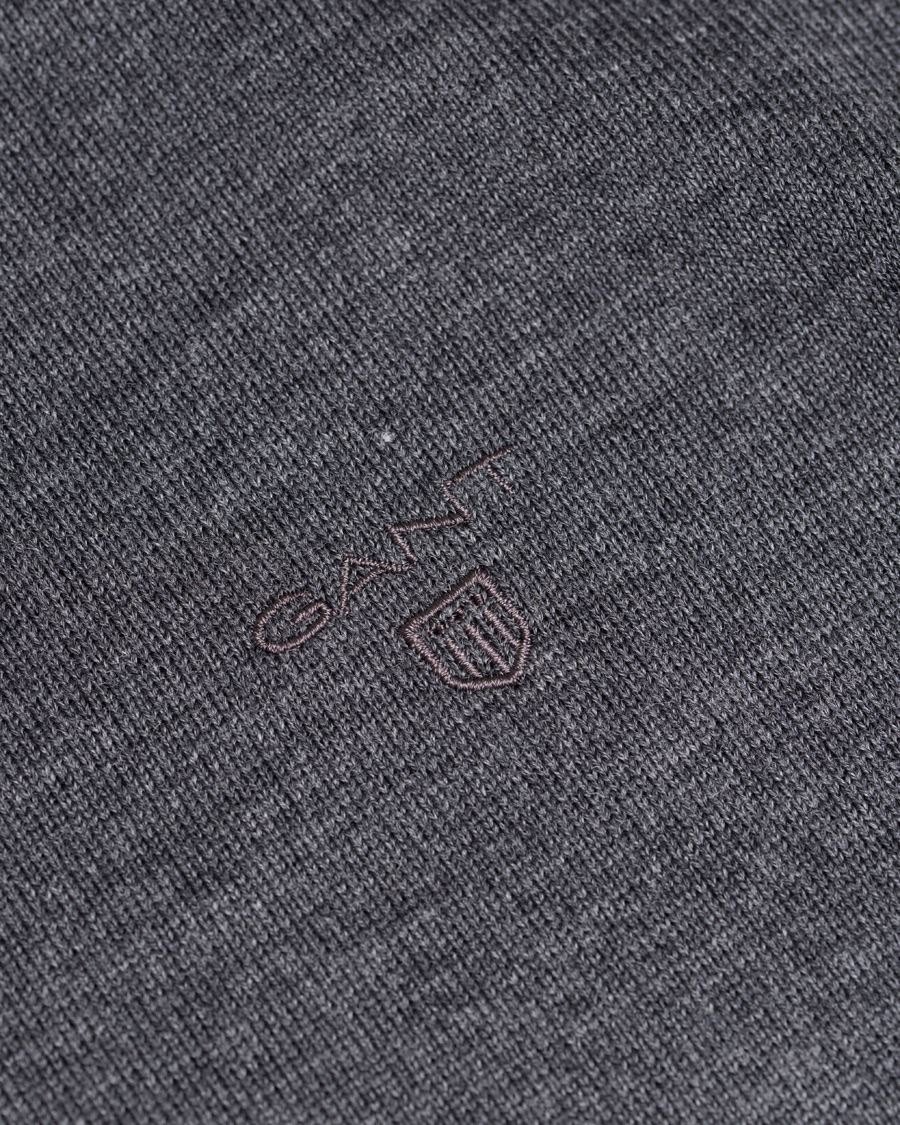 Herre | Gensere | GANT | Fine Merino Wool Turtleneck Antracite Melange