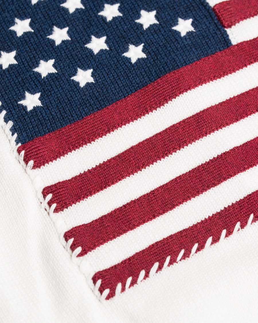 Herre | Gensere | GANT | American Flag Sweater Off White
