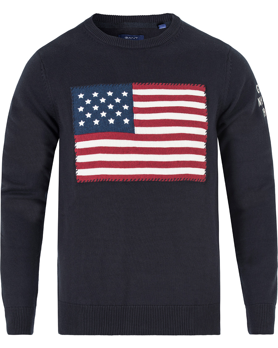 Herre | Gensere | GANT | American Flag Sweater Navy