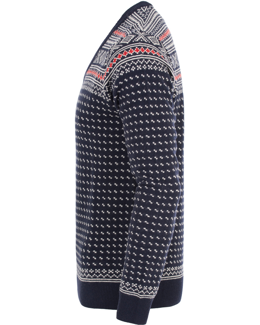 Herre | Gensere | GANT | Christmas Fairisle V-Neck Marine
