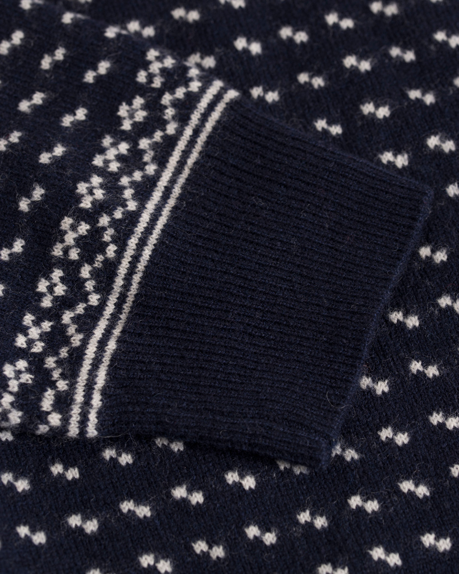 Herre | Gensere | GANT | Christmas Fairisle V-Neck Marine