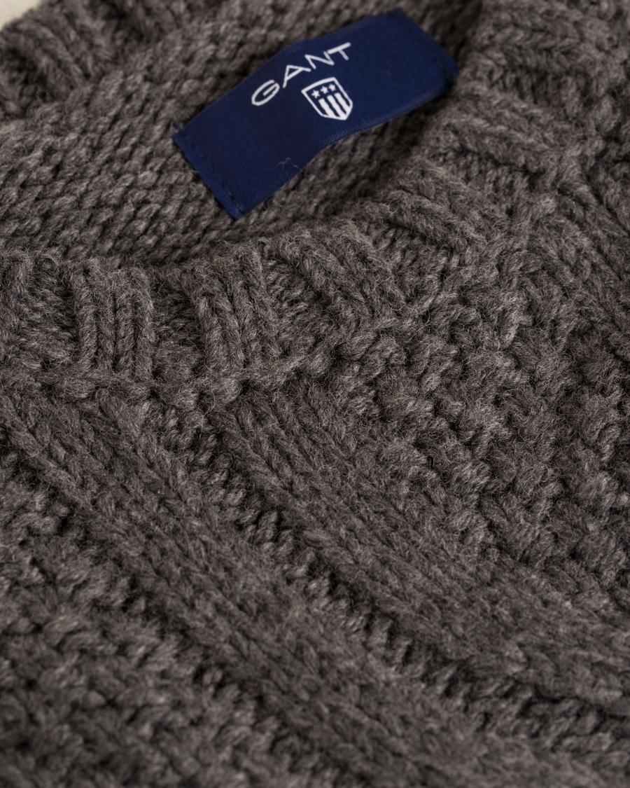 Herre | Gensere | GANT | Cross Cable Crew Antracite Melange