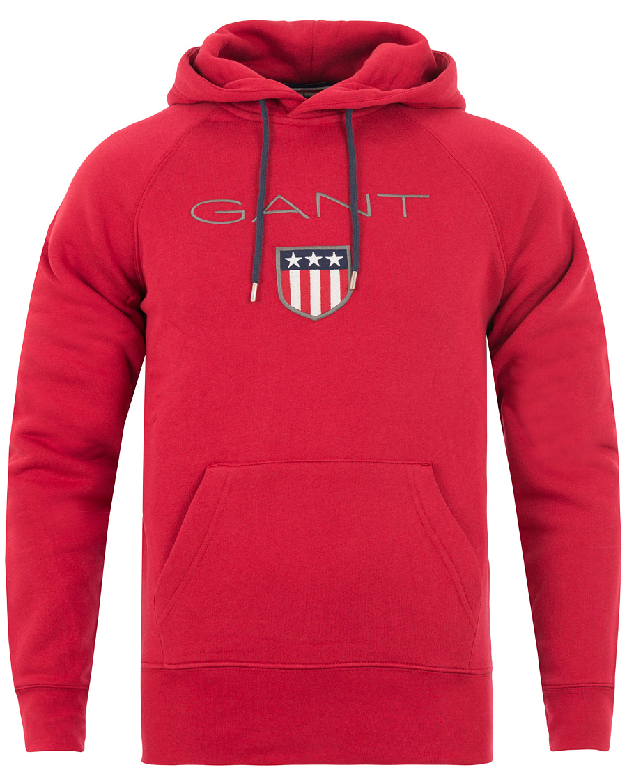 Herre | Gensere | GANT | Shield Sweat Hoodie Thunder Red