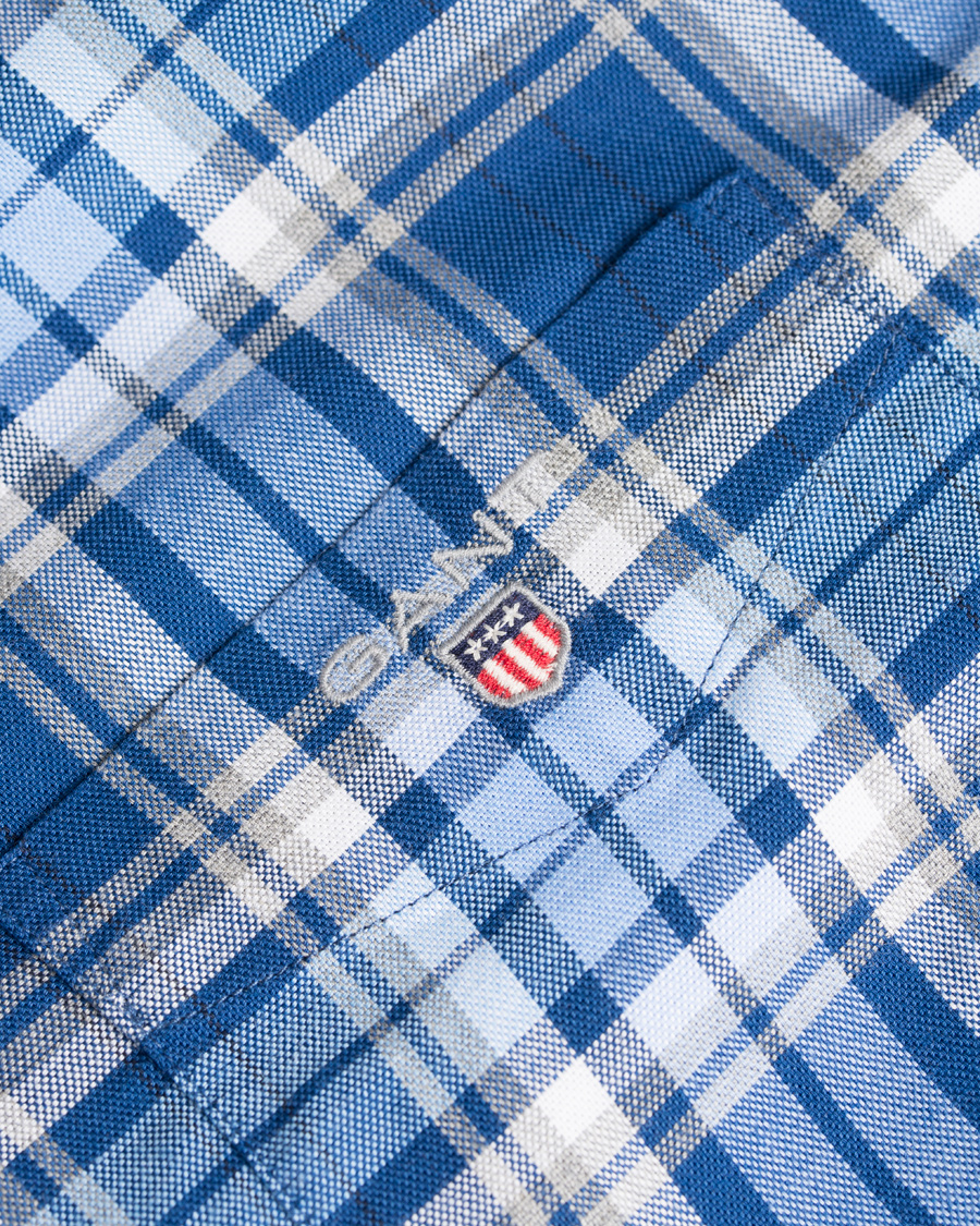 Herre | Skjorter | GANT | Tech Prep Oxford Gingham Regular Fit Shirt Yale Blue