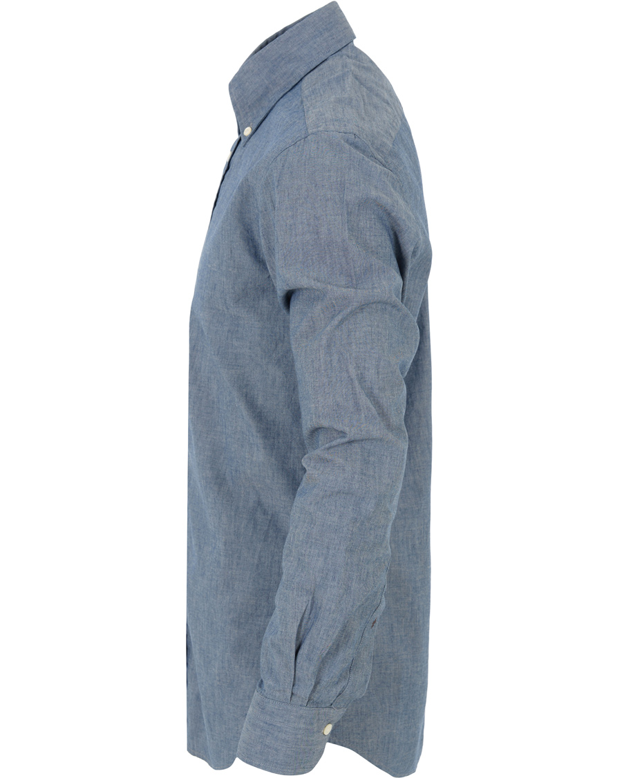Herre | Skjorter | Morris Heritage | Chambray Button Down Shirt Blue