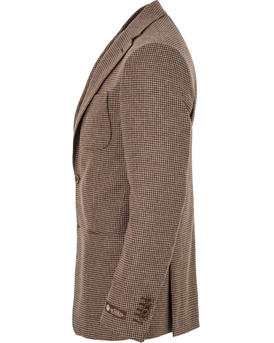 Herre | Dressjakker | Morris Heritage | Keith Light Flannel Houndstooth Blazer Brown