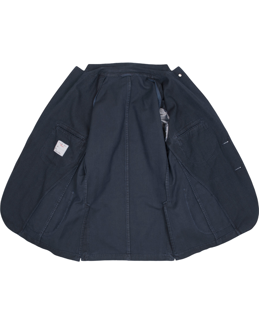 Herre | Dressjakker | L.B.M. 1911 | Jack Regular Cotton Herringbone Blazer Navy
