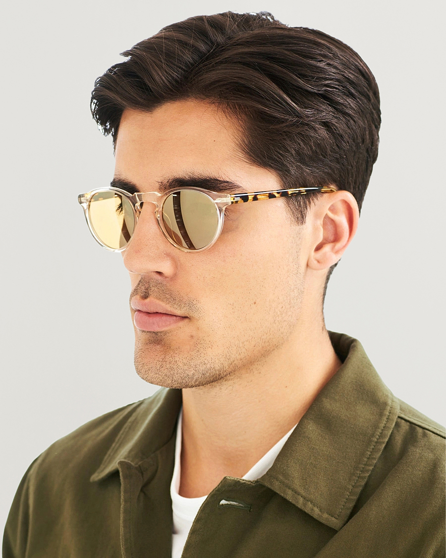 Herre | Assesoarer | Oliver Peoples | Gregory Peck Sunglasses Honey/Gold Mirror