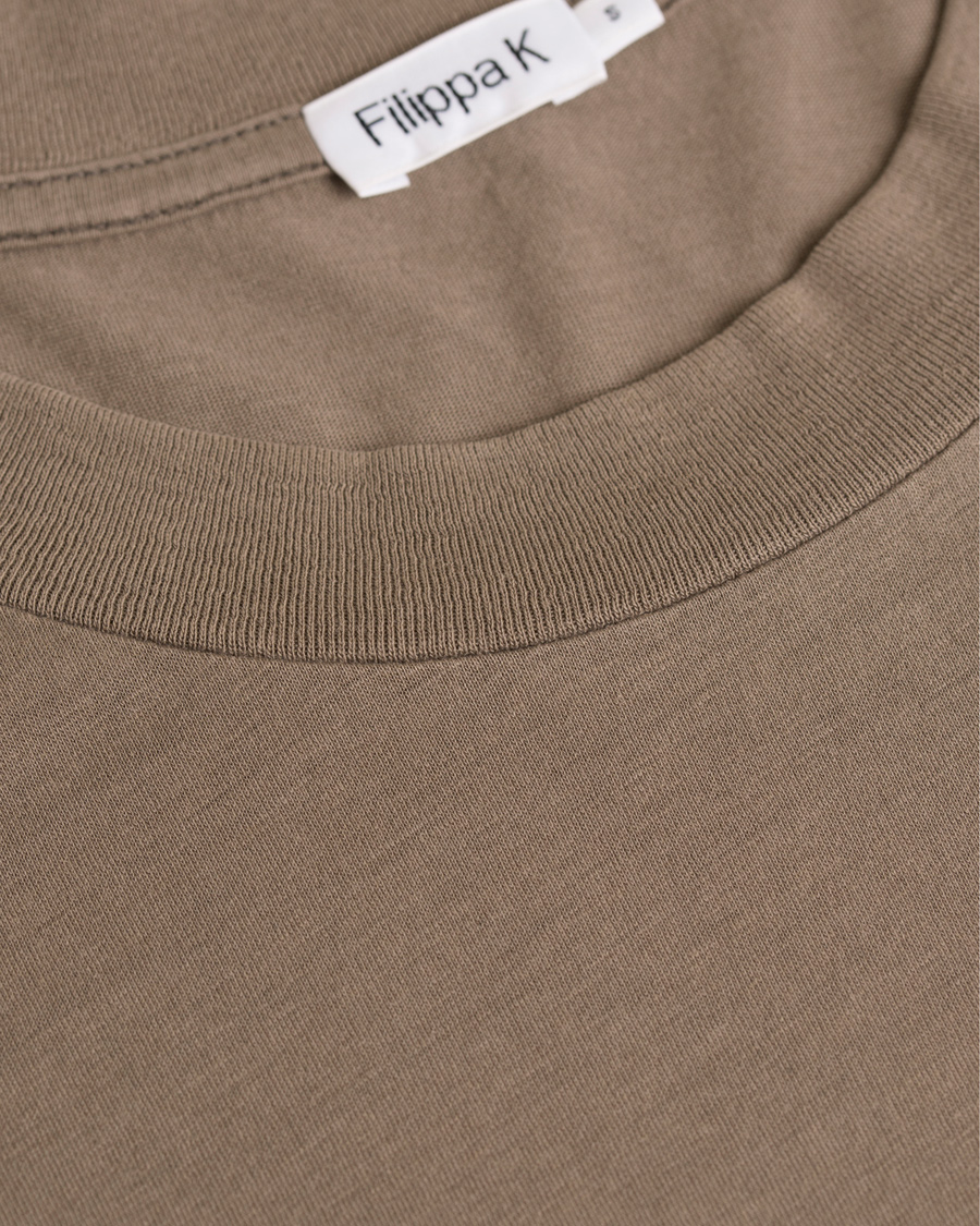 Herre | T-Shirts | Filippa K | Tencel Cotton Crew Neck Tee Greige
