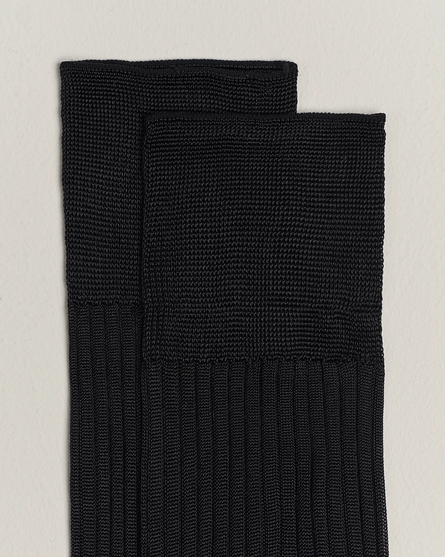 Herre | Knestrømper | Pantherella | Baffin Silk Long Sock Black