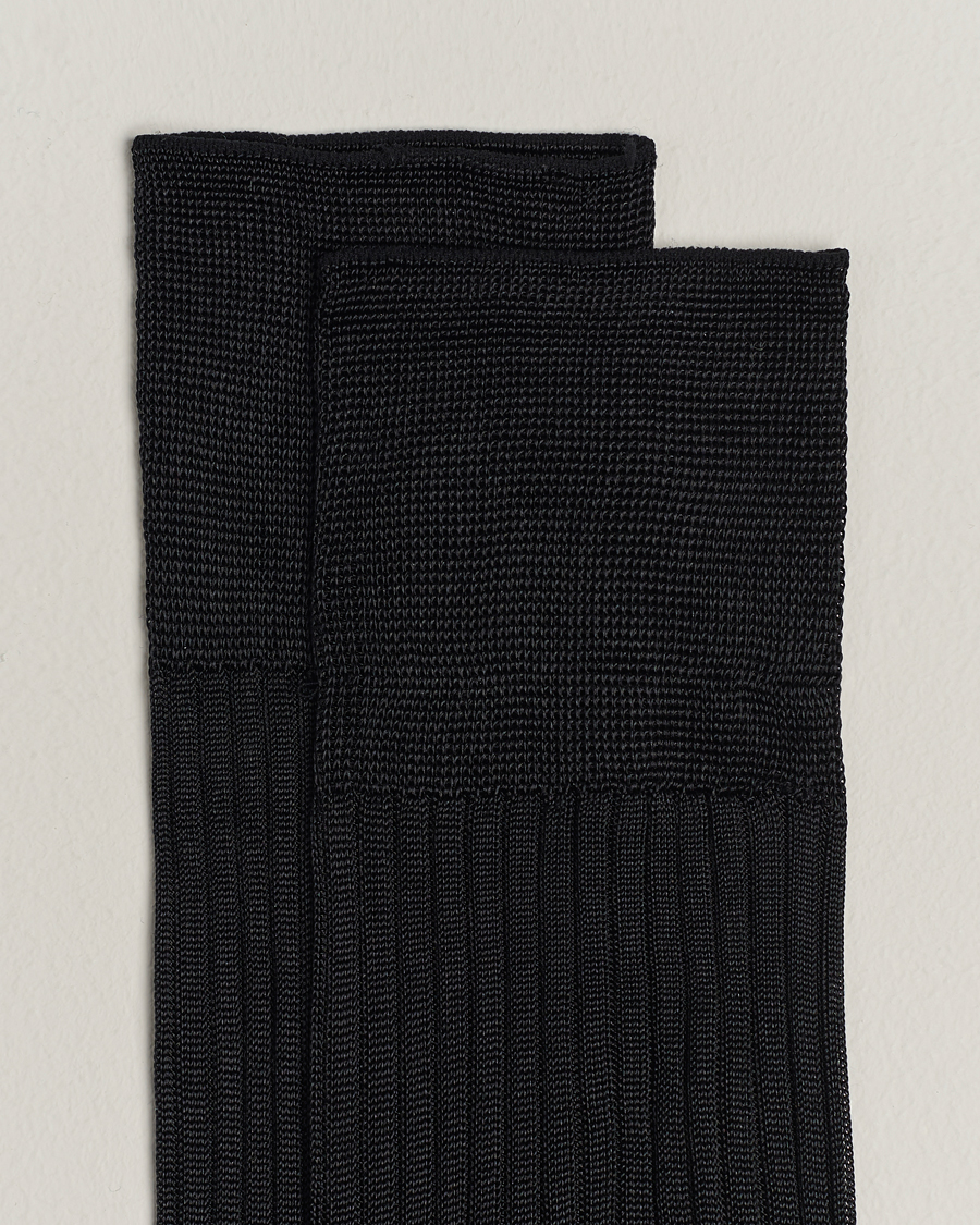 Herre | Undertøy | Pantherella | Baffin Silk Long Sock Black