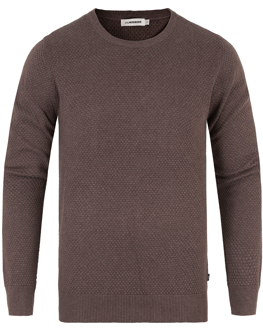 Herre | Gensere | J.Lindeberg | Dexter Circle Structure Sweater Brown
