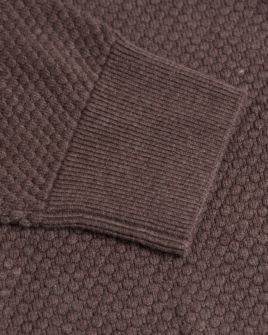 Herre | Gensere | J.Lindeberg | Dexter Circle Structure Sweater Brown