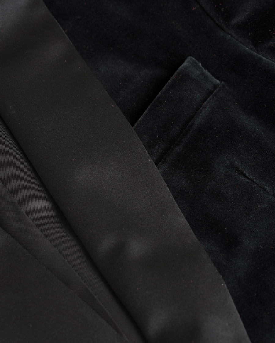 Herre | Dressjakker | J.Lindeberg | Savile Velvet Shawl Collar Tuxedo Dark Green