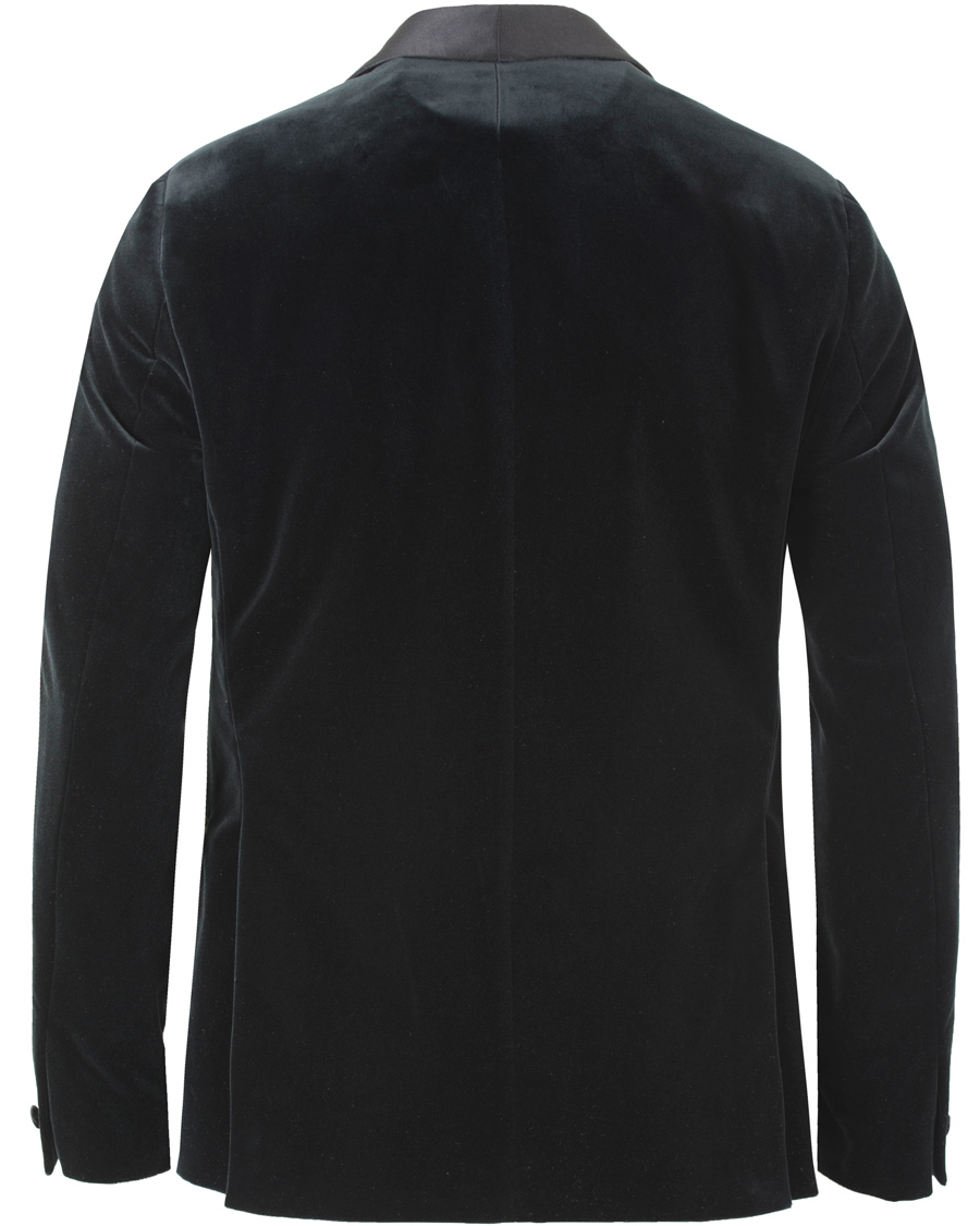 Herre | Dressjakker | J.Lindeberg | Savile Velvet Shawl Collar Tuxedo Dark Green