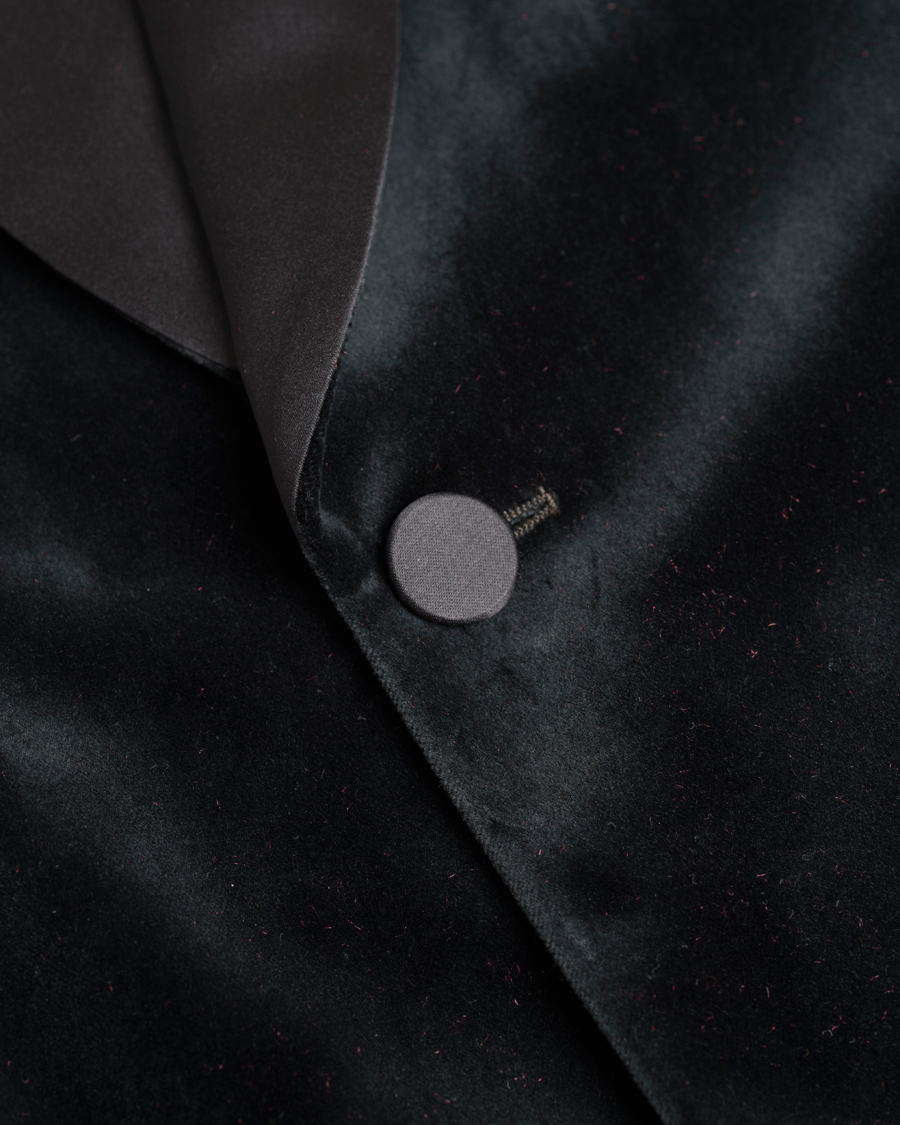 Herre | Dressjakker | J.Lindeberg | Savile Velvet Shawl Collar Tuxedo Dark Green