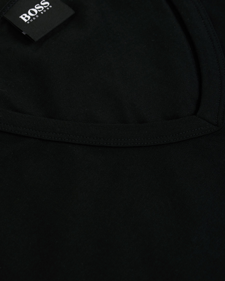 Herre | T-Shirts | BOSS BLACK | BOSS 2-Pack V-Neck Slim Fit Tee Black
