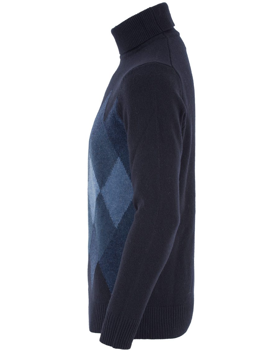 Herre | Gensere | NN07 | Argyle Rollneck Navy