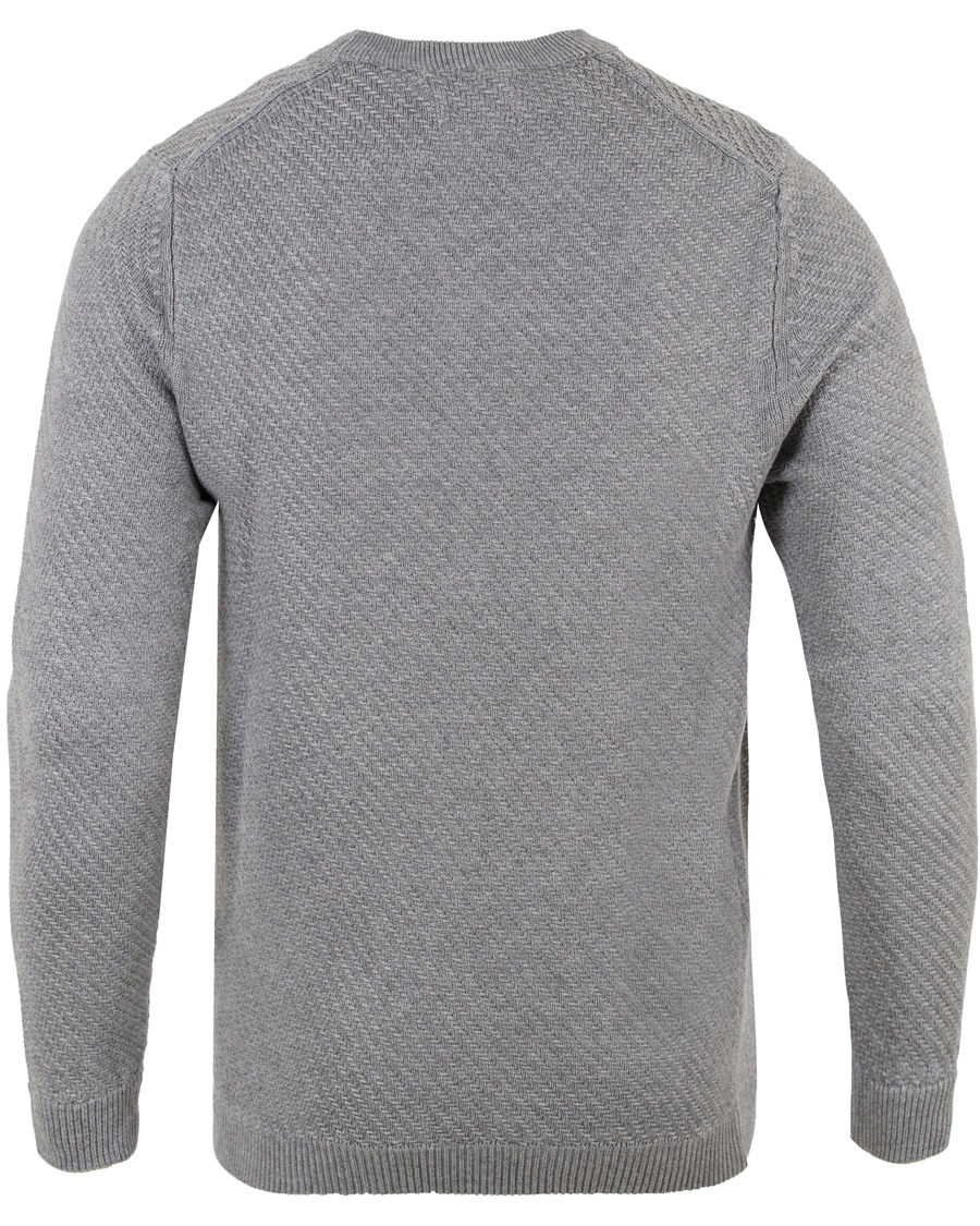 Herre | Gensere | NN07 | Thomas Cotton Waffle Knit Light Grey