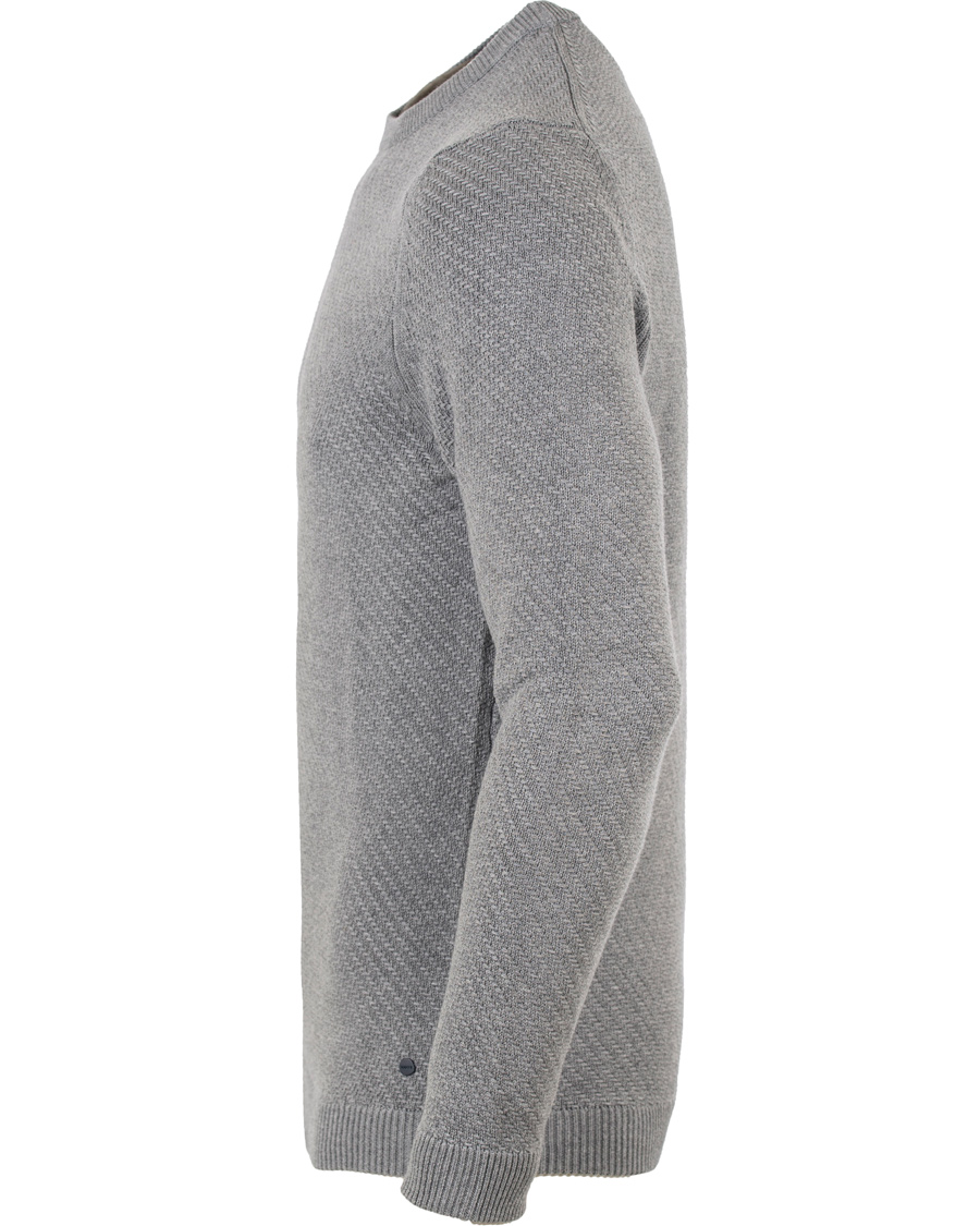 Herre | Gensere | NN07 | Thomas Cotton Waffle Knit Light Grey