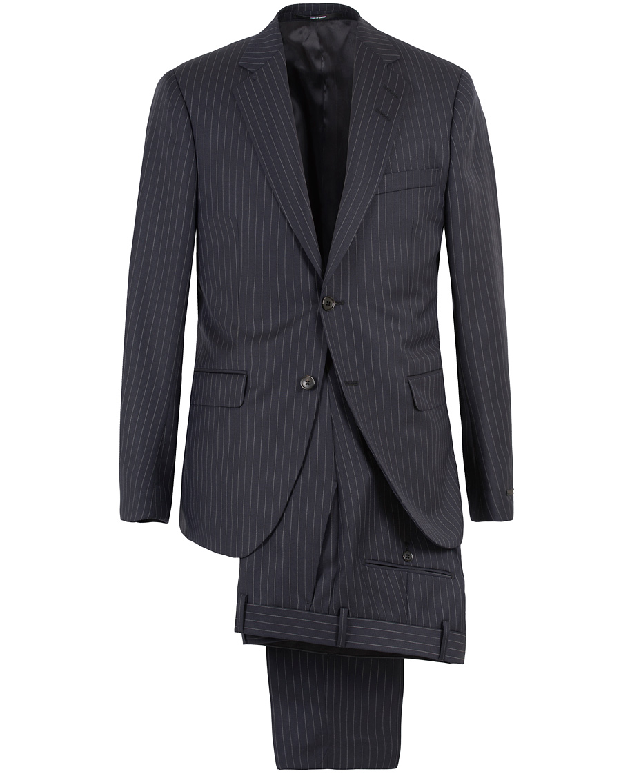 Herre | Dresser | Tiger of Sweden | Gekko Pinstripe Wool Suit Navy