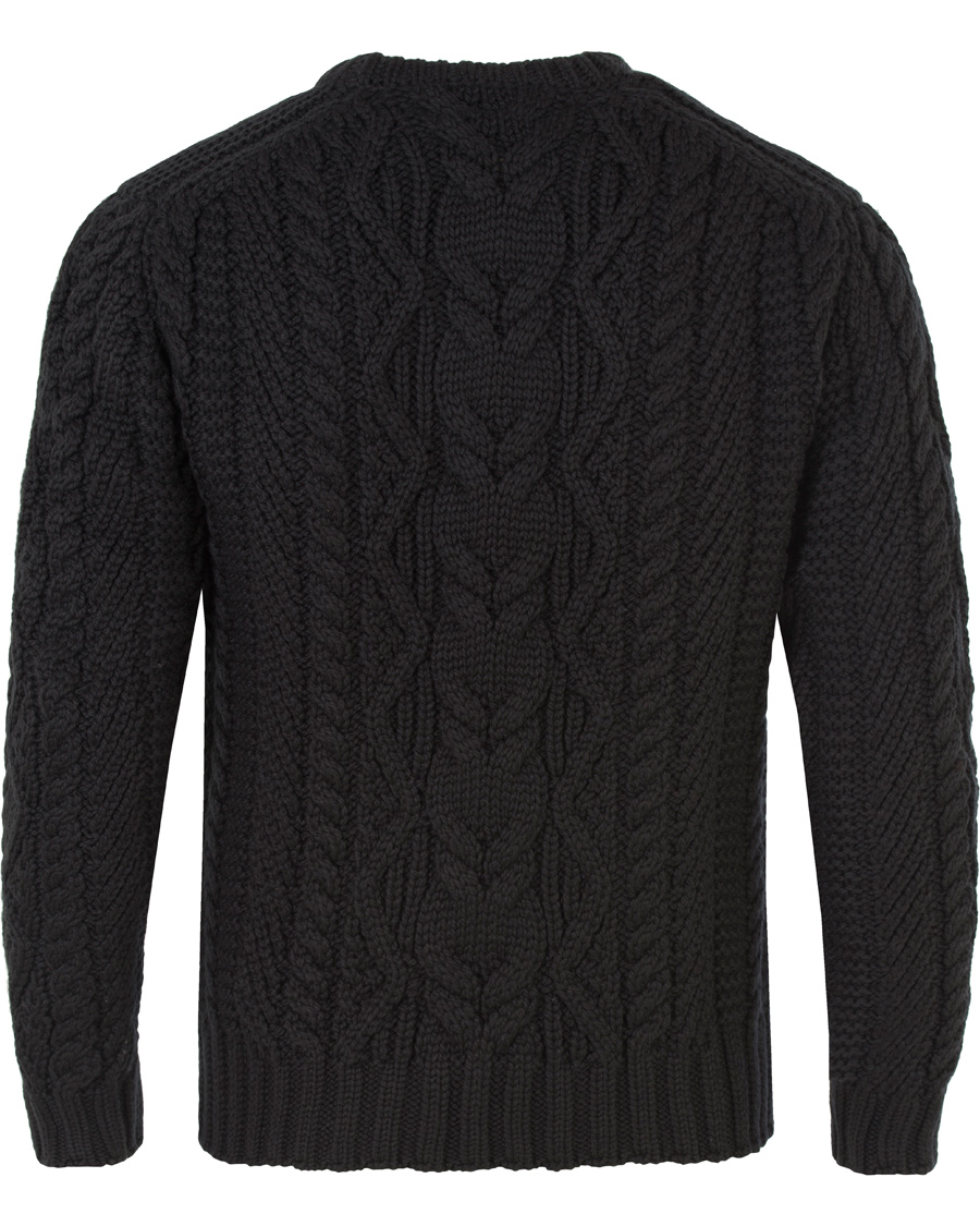 Herre | Gensere | Polo Ralph Lauren | Merino Cable Knit Polo Black