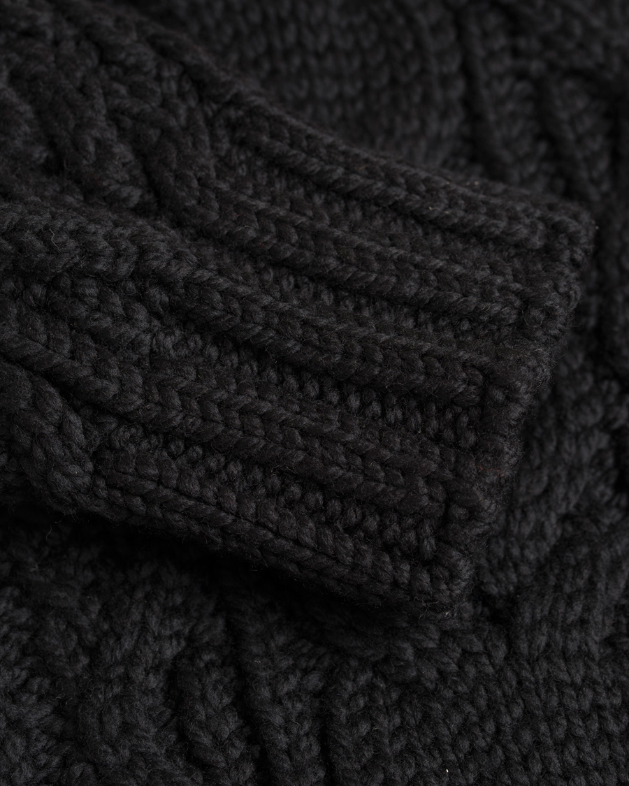 Herre | Gensere | Polo Ralph Lauren | Merino Cable Knit Polo Black