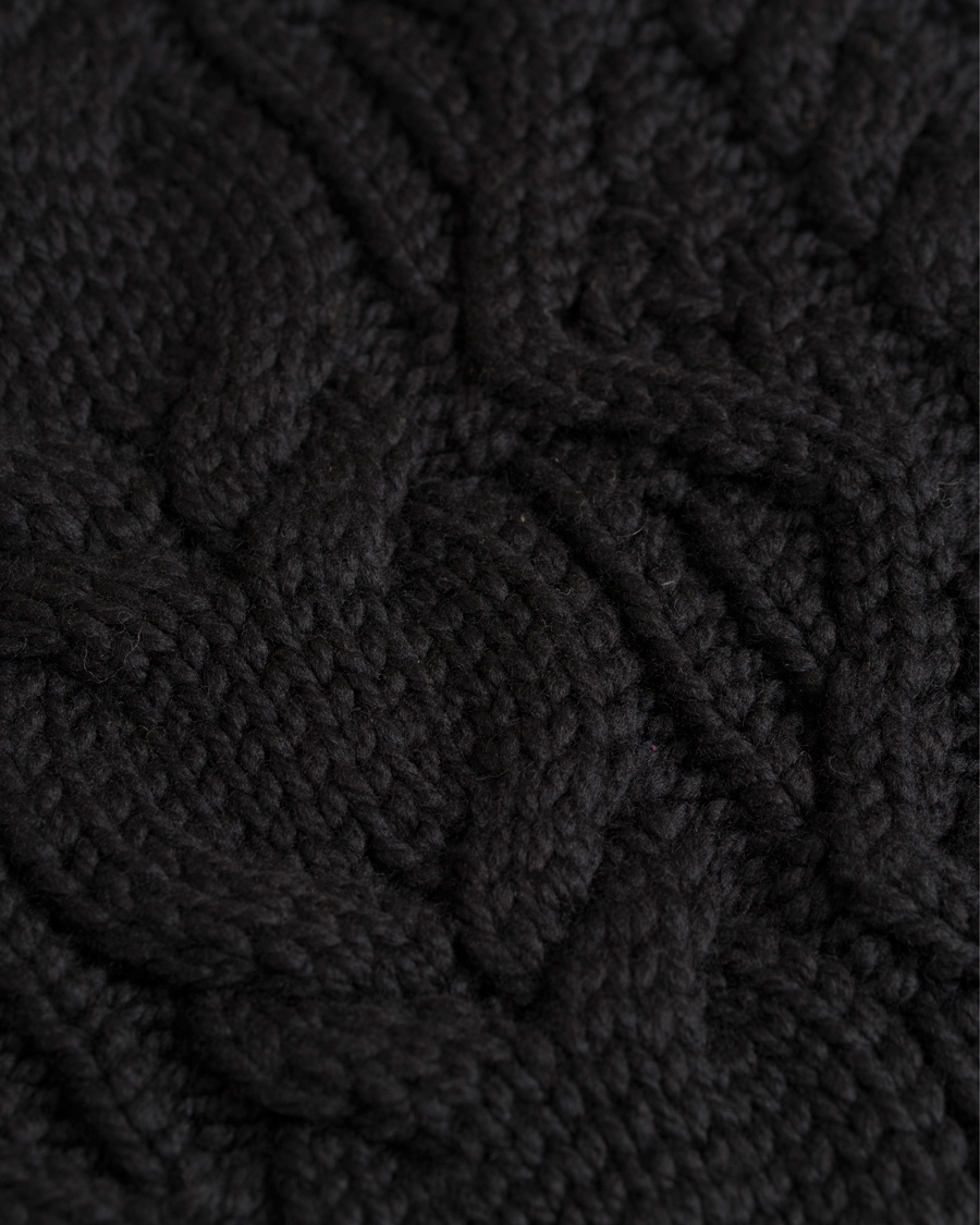 Herre | Gensere | Polo Ralph Lauren | Merino Cable Knit Polo Black