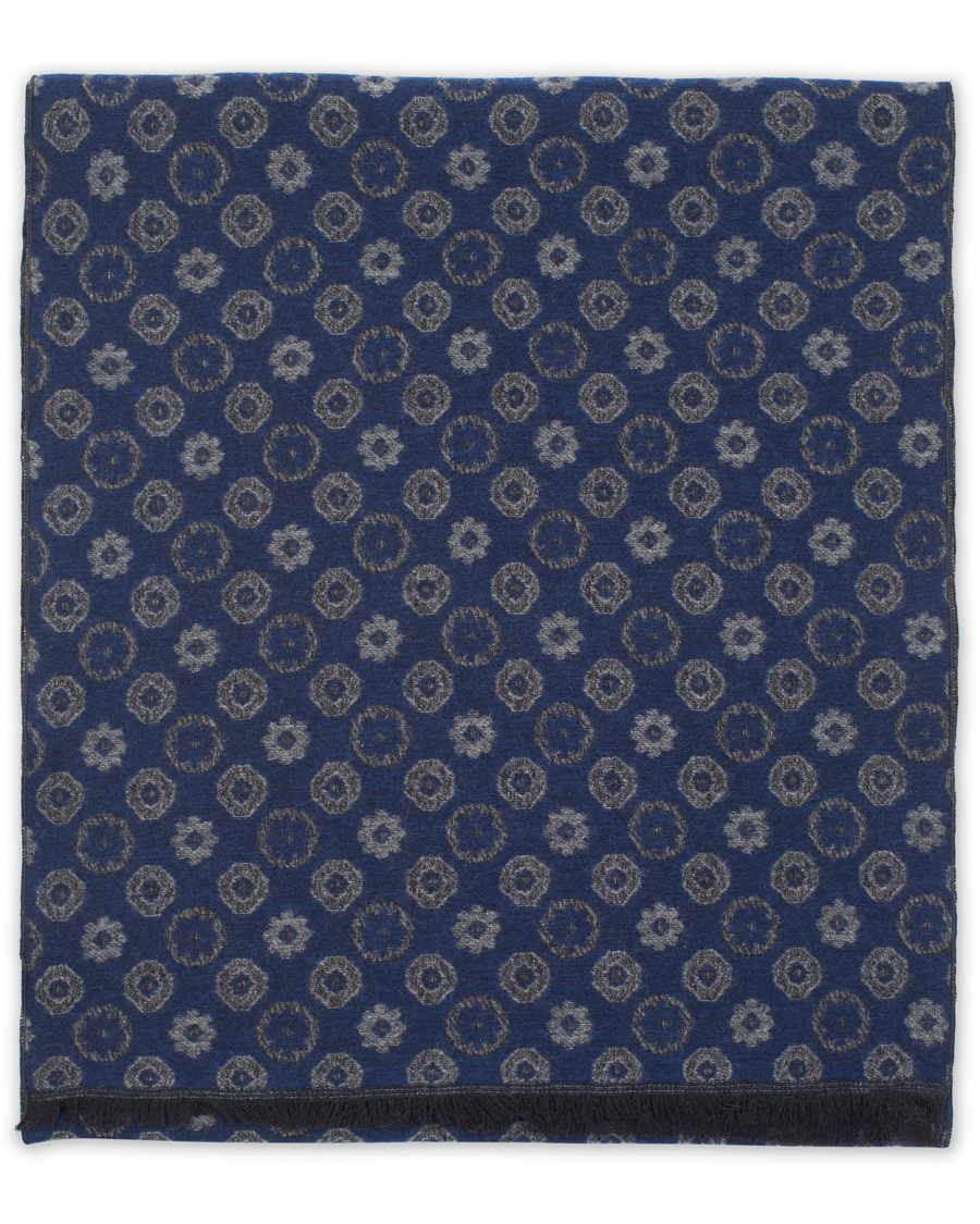 Herre | Morris Heritage Fantasy Woven Medallion Scarf Navy | Morris Heritage | Fantasy Woven Medallion Scarf Navy