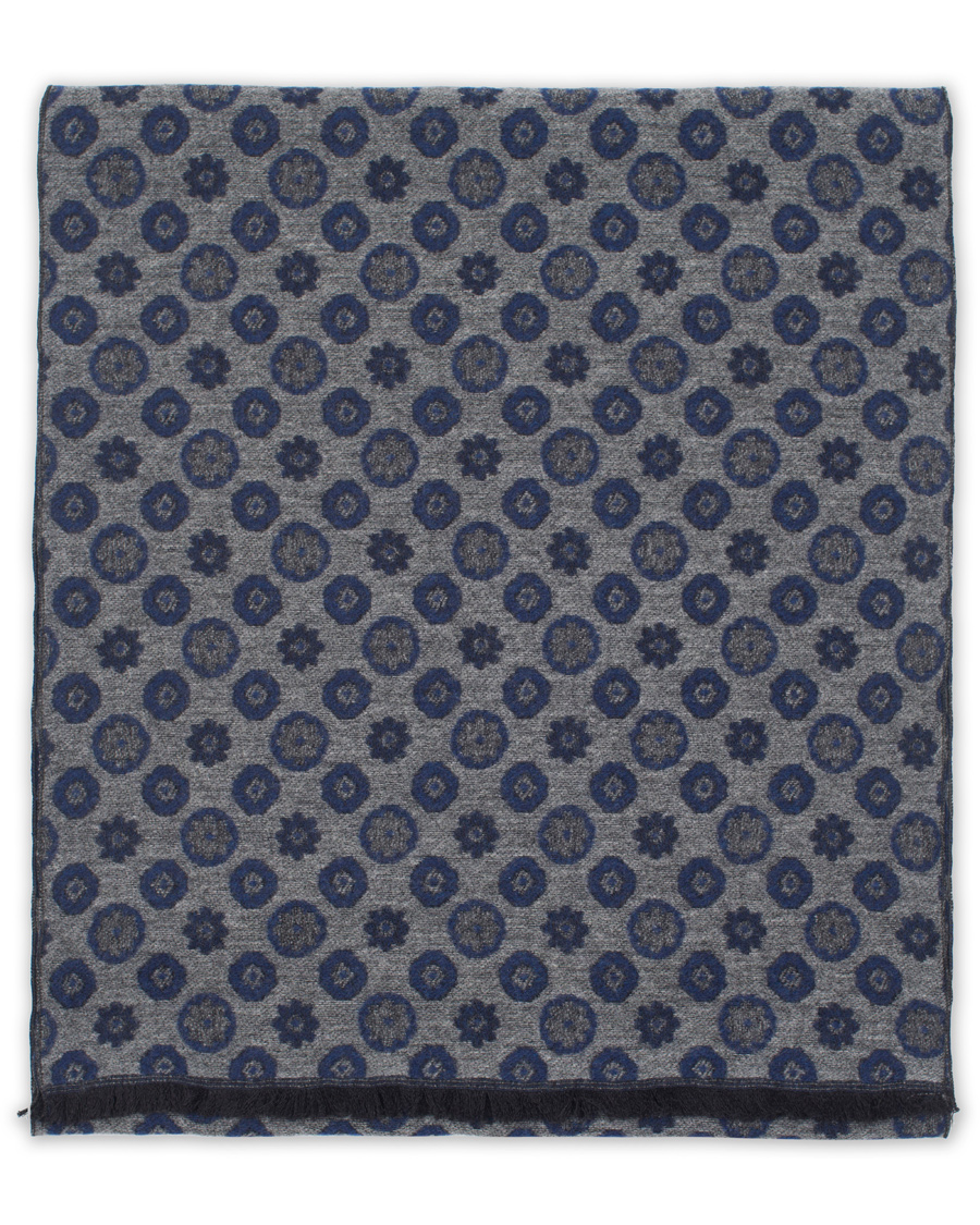 Herre | Morris Heritage Fantasy Woven Medallion Scarf Navy | Morris Heritage | Fantasy Woven Medallion Scarf Navy