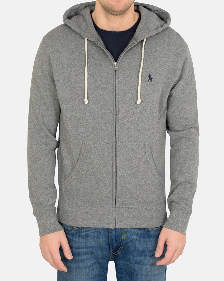Herre | Gensere | Polo Ralph Lauren | Full Zip Hoodie Speedway Grey