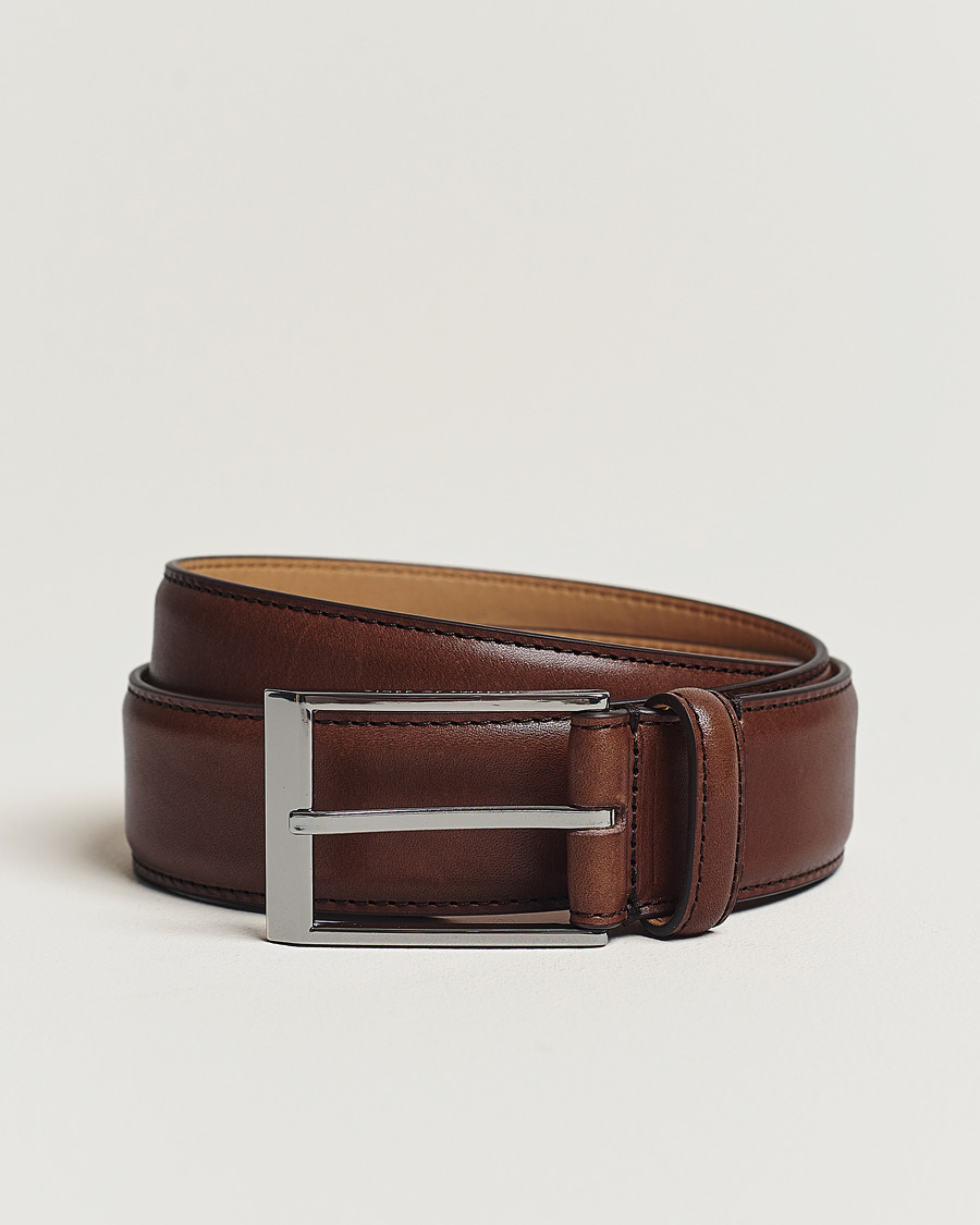 Herre | Belter | Tiger of Sweden | Helmi Leather 3,5 cm Belt Brown