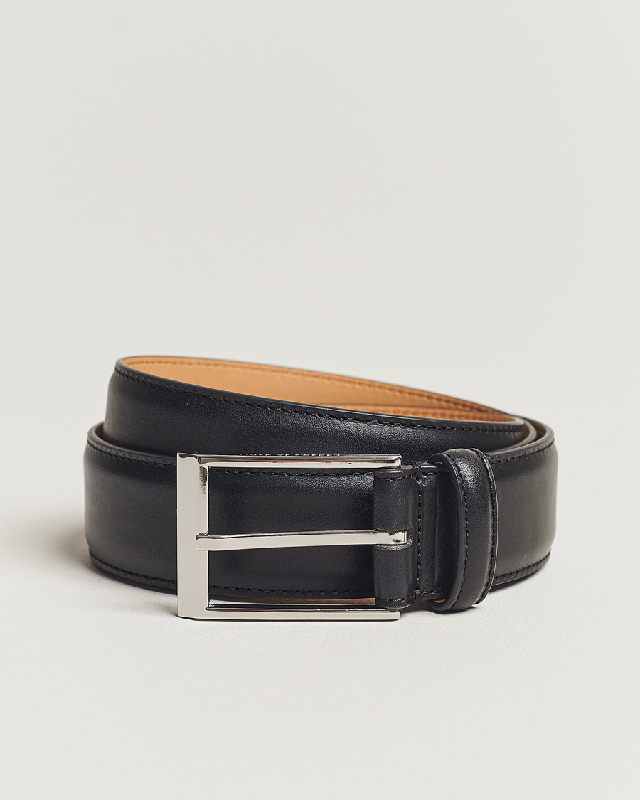 Herre |  | Tiger of Sweden | Helmi Leather 3,5 cm Belt Black