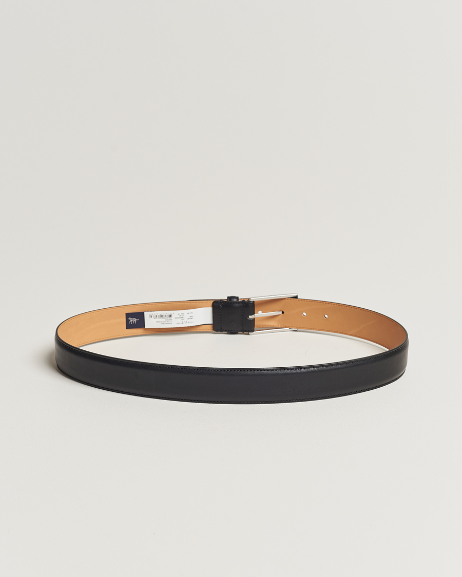 Herre | Belter | Tiger of Sweden | Helmi Leather 3,5 cm Belt Black