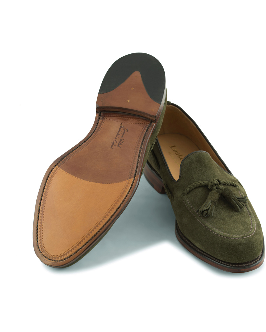Herre | Loake 1880 MTO Temple Loafer Hunting Green Suede | Loake 1880 | MTO Temple Loafer Hunting Green Suede