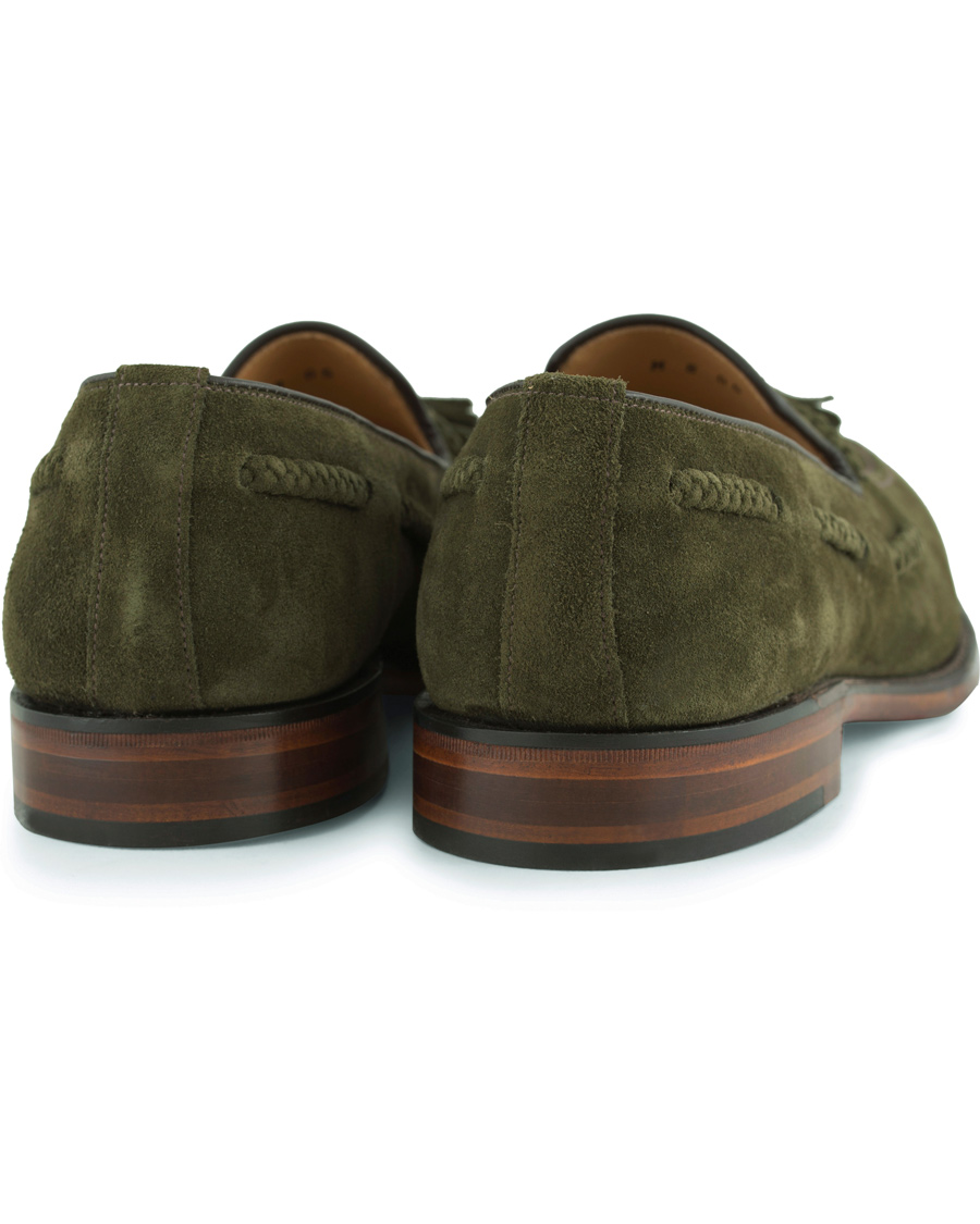 Herre | Loake 1880 MTO Temple Loafer Hunting Green Suede | Loake 1880 | MTO Temple Loafer Hunting Green Suede