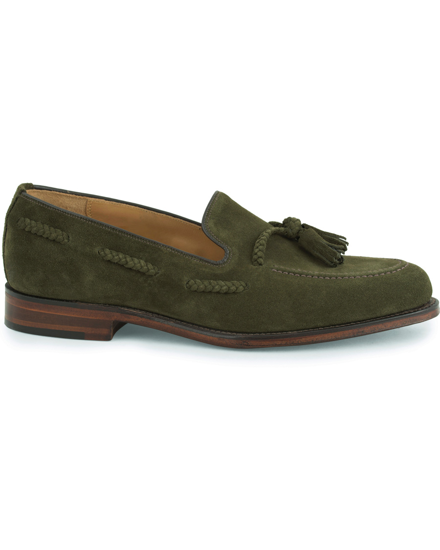 Herre | Loake 1880 MTO Temple Loafer Hunting Green Suede | Loake 1880 | MTO Temple Loafer Hunting Green Suede