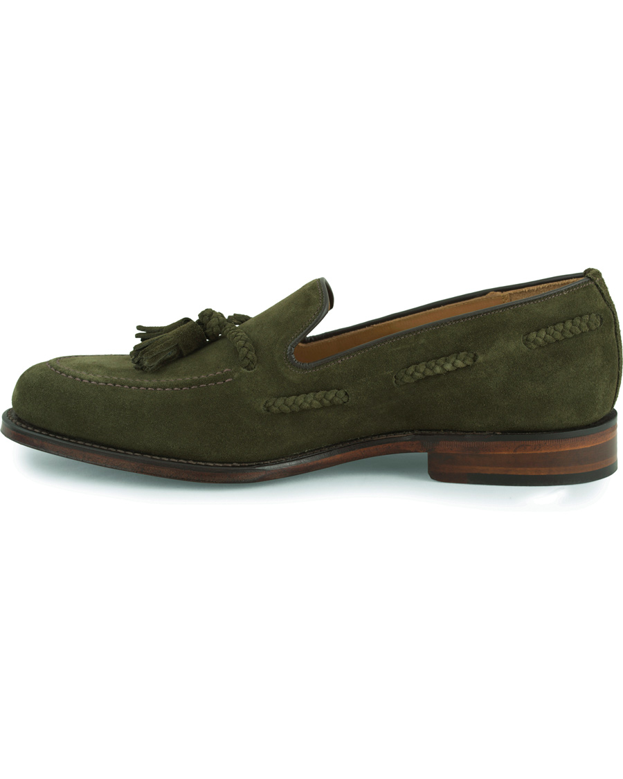 Herre | Loake 1880 MTO Temple Loafer Hunting Green Suede | Loake 1880 | MTO Temple Loafer Hunting Green Suede