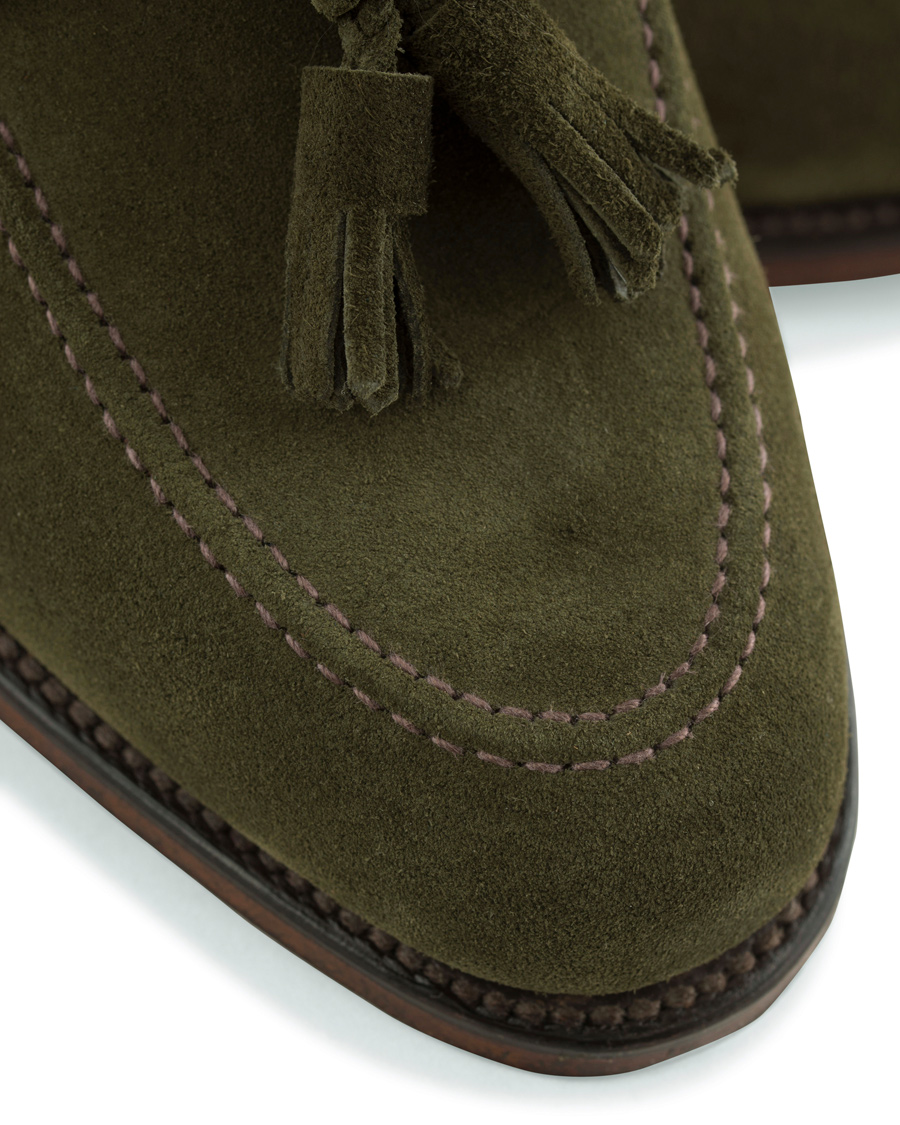 Herre | Loake 1880 MTO Temple Loafer Hunting Green Suede | Loake 1880 | MTO Temple Loafer Hunting Green Suede
