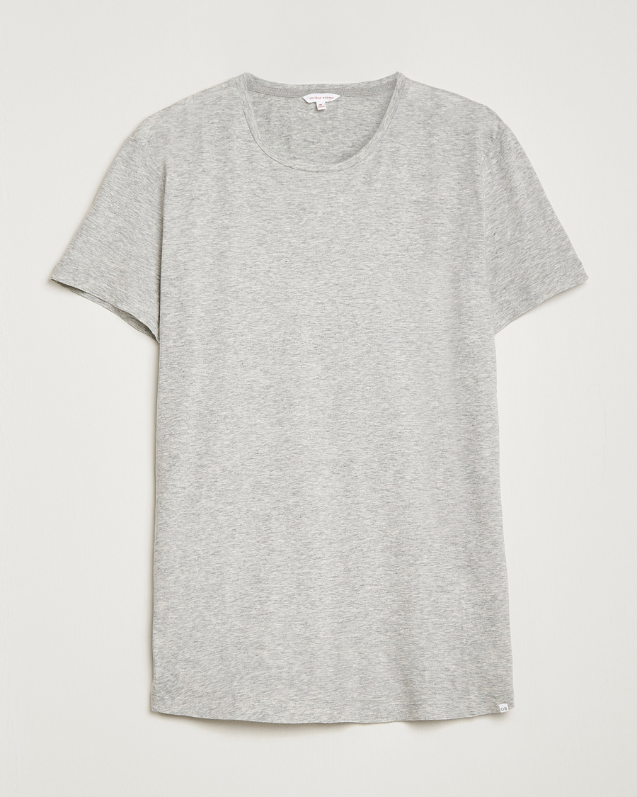 Herre | T-Shirts | Orlebar Brown | OB Crew Neck Tee Mid Grey Melange