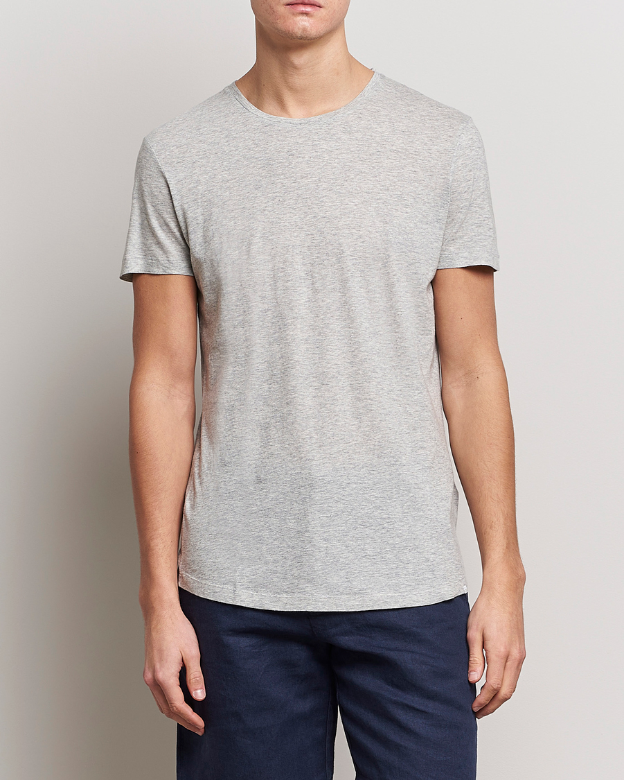 Herre | Kortermede t-shirts | Orlebar Brown | OB Crew Neck Tee Mid Grey Melange