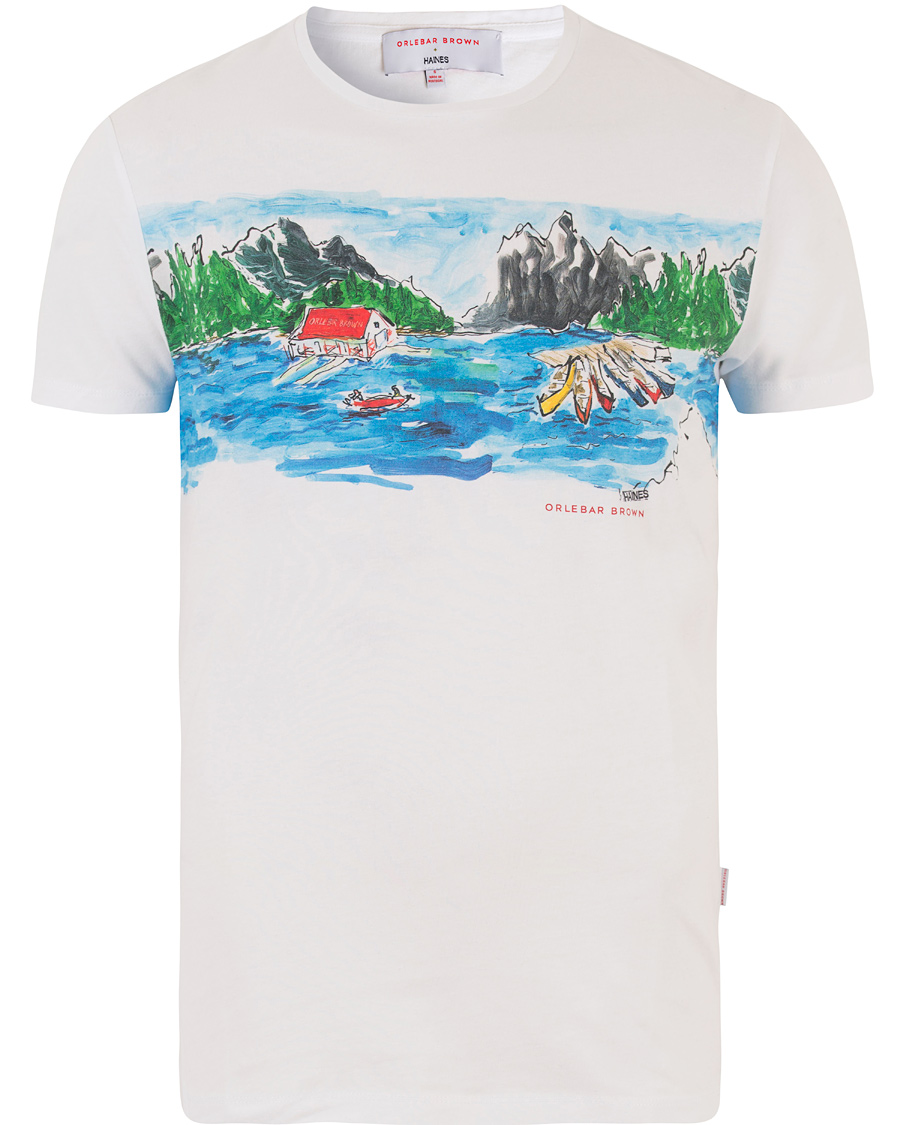 Herre | T-Shirts | Orlebar Brown | OB Crew Neck Tee Richard Haines Canoe Canoodle