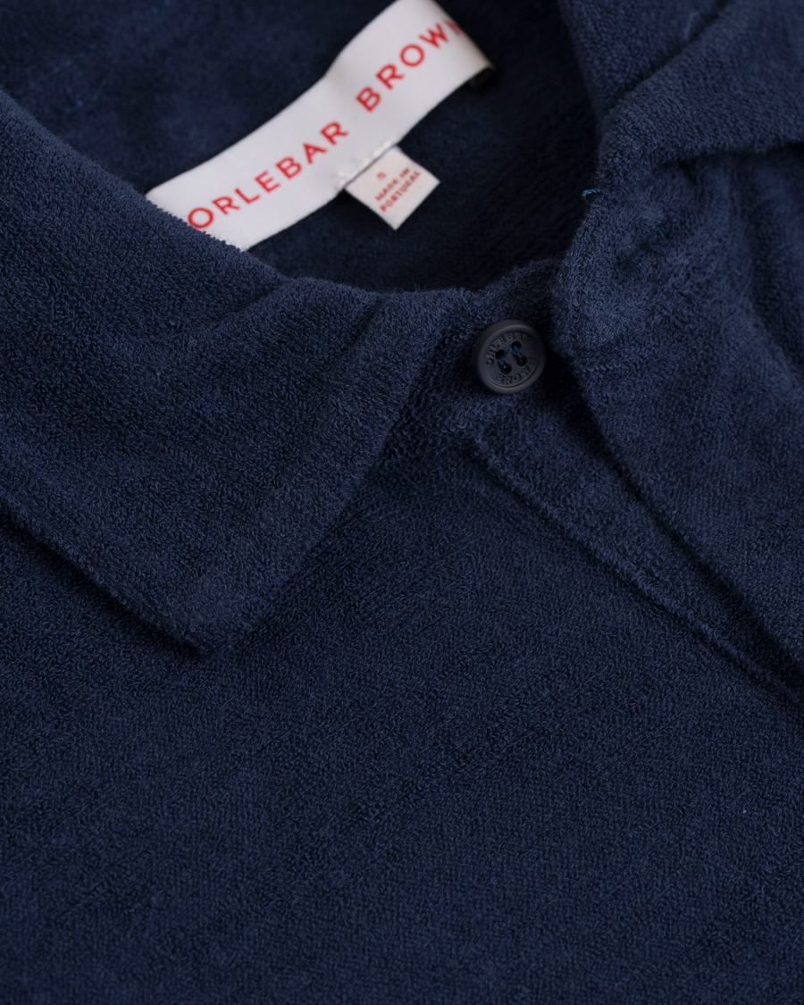 Herre | Pikéer | Orlebar Brown | Sebastian Towelling Polo Navy