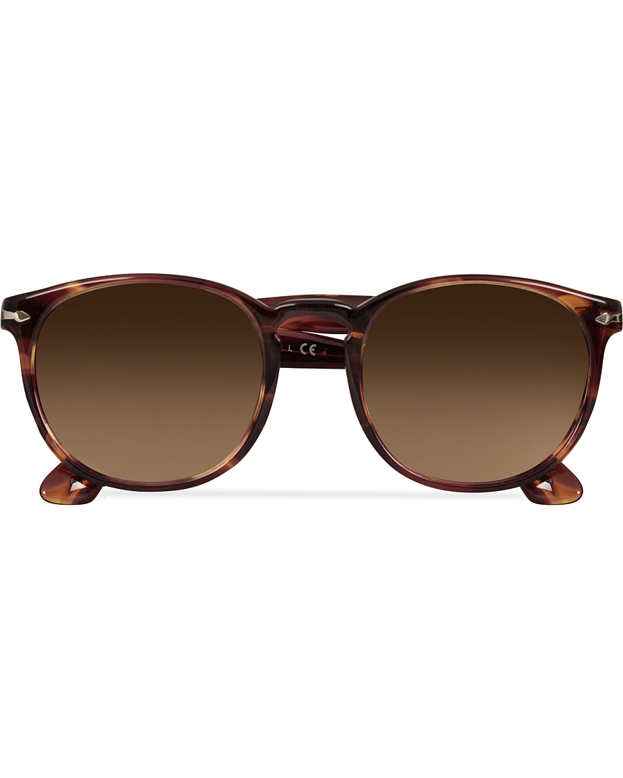 Herre | Persol 0PO3157S Round Sunglasses Brown/Violet Tortoise | Persol | 0PO3157S Round Sunglasses Brown/Violet Tortoise